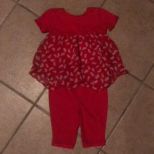 Fisher price 2pc heart outfit